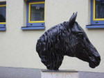 We ate a great lunch at the Bistro Trattoria Italia � & I admired my view of magnificent horse head statues.