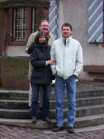 Christa & Dieter (front) with Joe at the St�dtisches Museum, which highlights the region's geology, & mining dating from the 1st century A.D., also Bronze age, provincial-Roman, & medieval presentations, as well as events of the Thirty Years' War in Wiesloch.